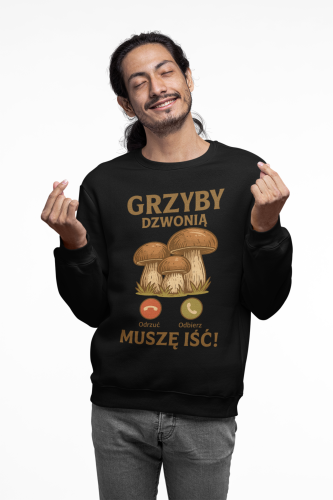 Męska bluza dla grzybiarza Grzyby Dzwonią 11