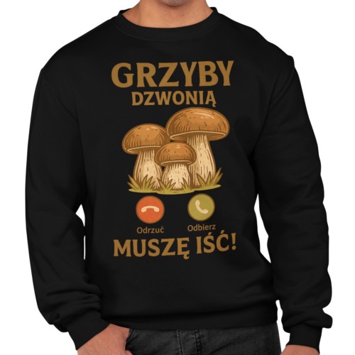 Męska bluza dla grzybiarza Grzyby Dzwonią 7