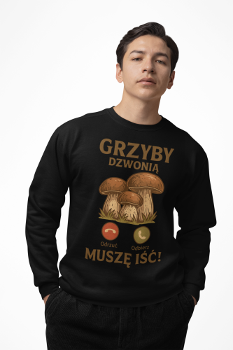 Męska bluza dla grzybiarza Grzyby Dzwonią 12