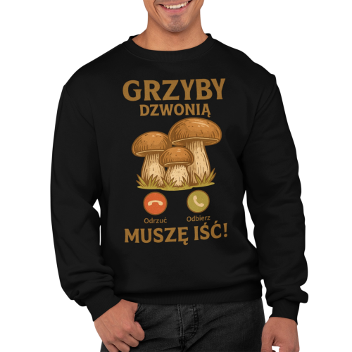 Męska bluza dla grzybiarza Grzyby Dzwonią 8