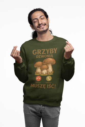 Męska bluza dla grzybiarza Grzyby Dzwonią 16