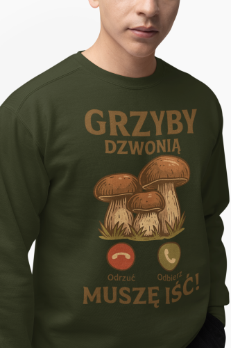 Męska bluza dla grzybiarza Grzyby Dzwonią 14