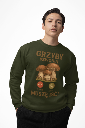 Męska bluza dla grzybiarza Grzyby Dzwonią 17