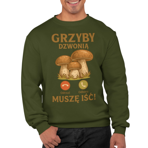 Męska bluza dla grzybiarza Grzyby Dzwonią 18
