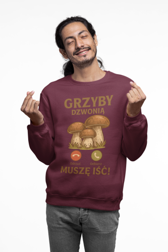 Męska bluza dla grzybiarza Grzyby Dzwonią 23