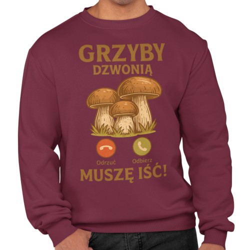 Męska bluza dla grzybiarza Grzyby Dzwonią 19