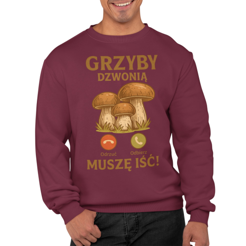 Męska bluza dla grzybiarza Grzyby Dzwonią 24
