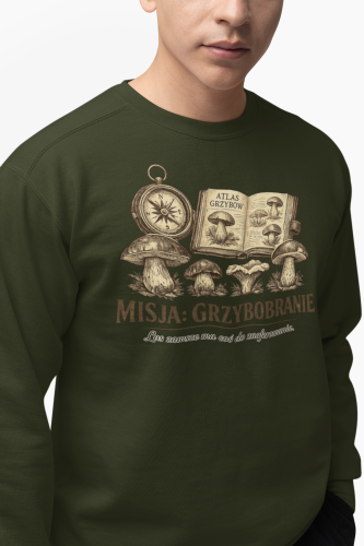 Męska bluza dla grzybiarza Misja Grzybobranie 9