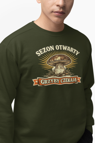 Męska bluza dla grzybiarza Sezon Otwarty 5