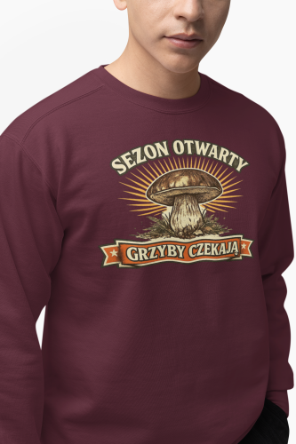 Męska bluza dla grzybiarza Sezon Otwarty 9