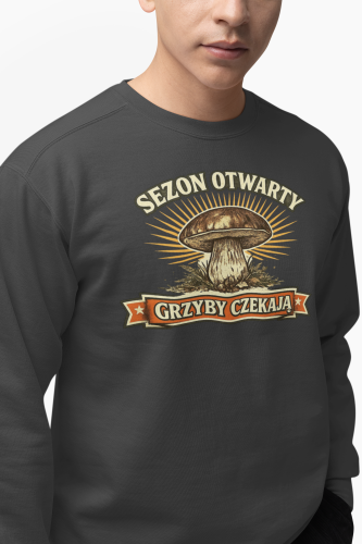 Męska bluza dla grzybiarza Sezon Otwarty 21