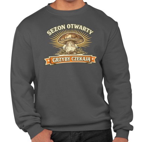 Męska bluza dla grzybiarza Sezon Otwarty 19
