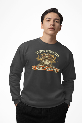 Męska bluza dla grzybiarza Sezon Otwarty 23