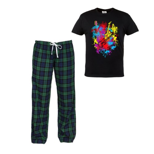 MĘSKA PIŻAMA Z NADRUKIEM NA PREZENT MUSIC GITARY MUSIC23