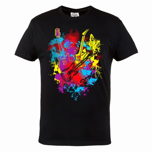 MĘSKA PIŻAMA Z NADRUKIEM NA PREZENT MUSIC GITARY MUSIC23 2