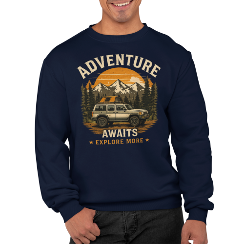 Męska bluza Adventure Awaits – podróże góry wyprawy 3