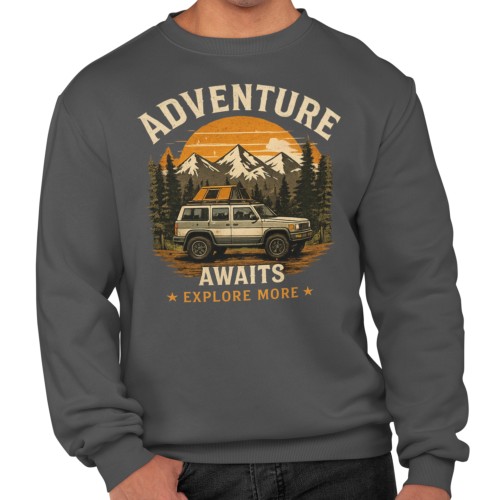 Męska bluza Adventure Awaits – podróże góry wyprawy 4