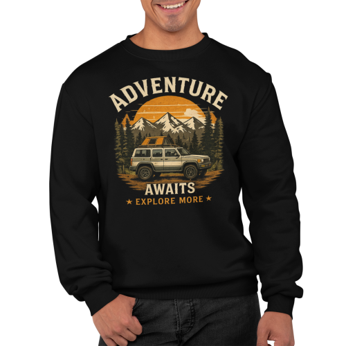 Męska bluza Adventure Awaits – podróże góry wyprawy 9