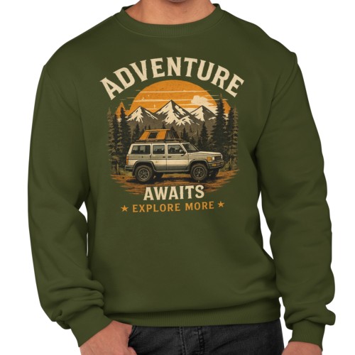 Męska bluza Adventure Awaits – podróże góry wyprawy 10