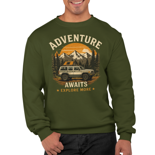 Męska bluza Adventure Awaits – podróże góry wyprawy 12