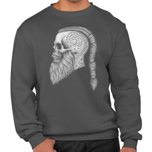 Bluza męska Wiking Viking Valhalla – nordycka czaszka 4