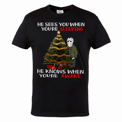 MĘSKA KOSZULKA ŚWIĄTECZNA Z NADRUKIEM PIĄTEK 13 88 