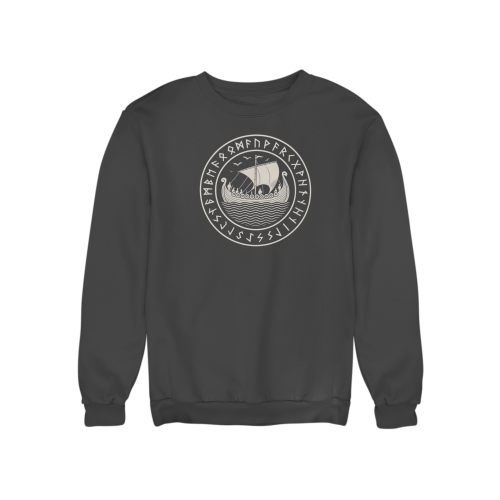 Bluza męska Wiking Viking Valhalla – statek Drakkar i runy 2