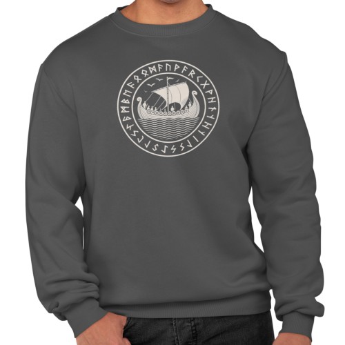 Bluza męska Wiking Viking Valhalla – statek Drakkar i runy