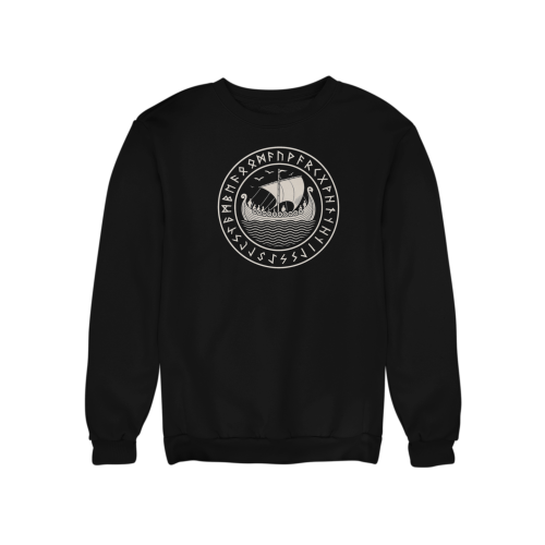 Bluza męska Wiking Viking Valhalla – statek Drakkar i runy 5