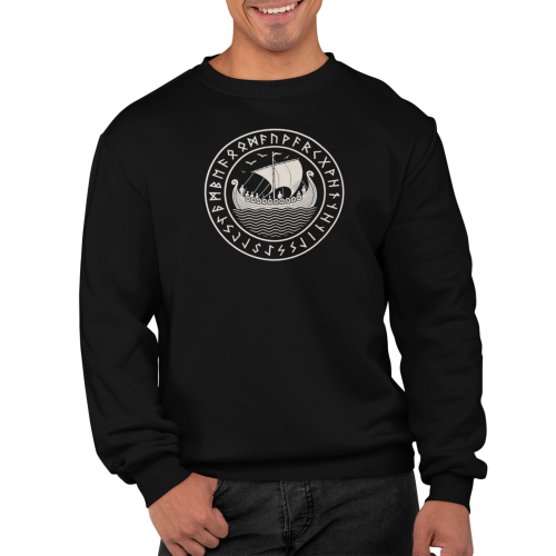 Bluza męska Wiking Viking Valhalla – statek Drakkar i runy 6