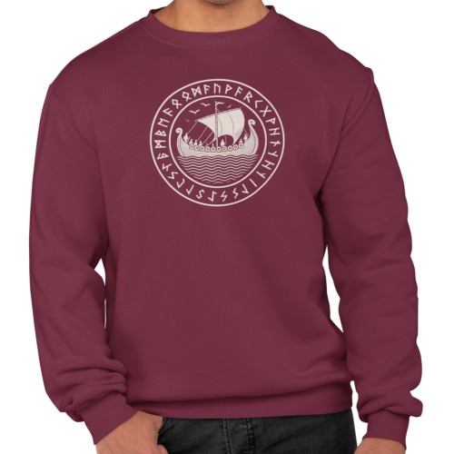 Bluza męska Wiking Viking Valhalla – statek Drakkar i runy 7
