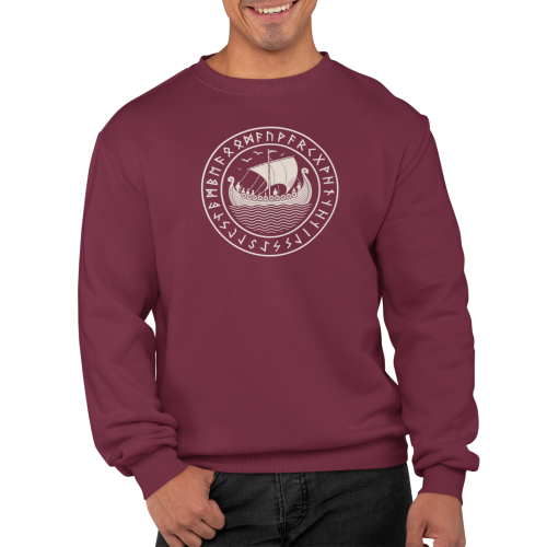 Bluza męska Wiking Viking Valhalla – statek Drakkar i runy 9