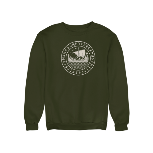 Bluza męska Wiking Viking Valhalla – statek Drakkar i runy 11