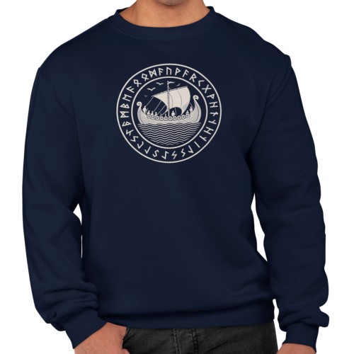 Bluza męska Wiking Viking Valhalla – statek Drakkar i runy 13