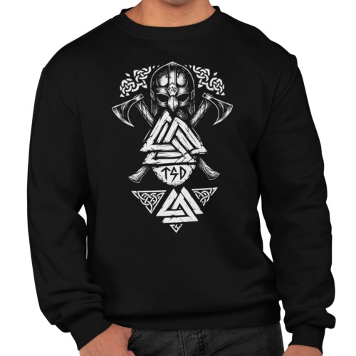 Bluza męska Wiking Viking Valhalla – hełm topory Valknut