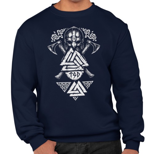 Bluza męska Wiking Viking Valhalla – hełm topory Valknut 7