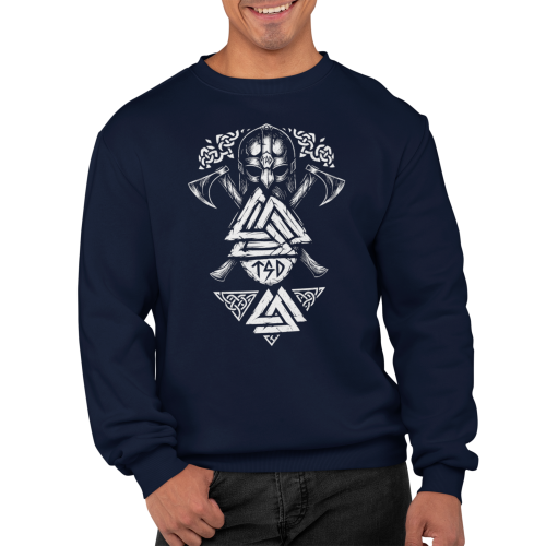 Bluza męska Wiking Viking Valhalla – hełm topory Valknut 9