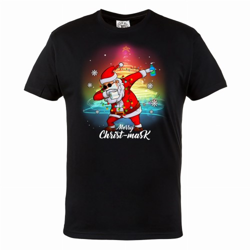 MĘSKA KOSZULKA ŚWIĄTECZNA Z NADRUKIEM MIKOŁAJA 90 