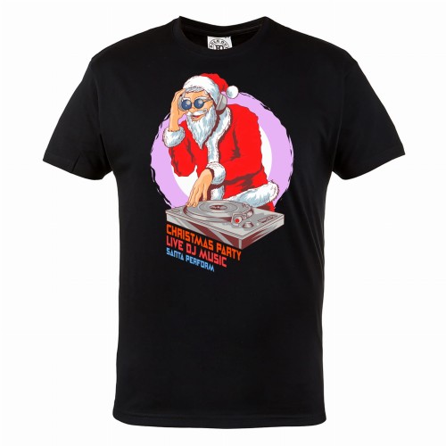 MĘSKA KOSZULKA ŚWIĄTECZNA Z NADRUKIEM CHRISTMAS PARTY MIKOŁAJ 94 