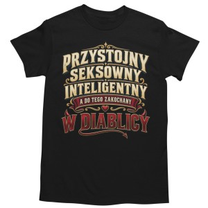 Koszulka męska na Dzień Chłopaka Przystojny Seksowny Inteligentny