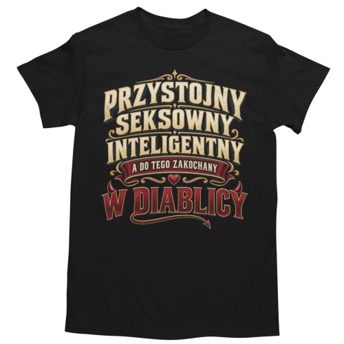 Koszulka męska na Dzień Chłopaka Przystojny Seksowny Inteligentny