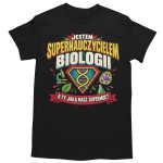 Koszulka Męska Supernauczyciel Biologii Prezent dla Biologa na Dzień Nauczyciela
