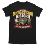 Koszulka Męska Supernauczyciel Historii Prezent dla Historyka na Dzień Nauczyciela
