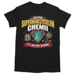Koszulka Męska Supernauczyciel Chemii Prezent dla Chemika na Dzień Nauczyciela