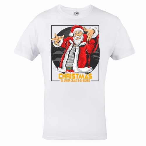 MĘSKA KOSZULKA ŚWIĄTECZNA Z NADRUKIEM DJ MIKOŁAJ BRODA 106 