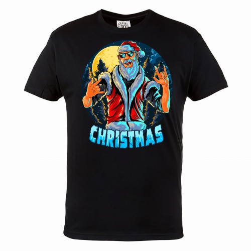 MĘSKA KOSZULKA ŚWIĄTECZNA Z NADRUKIEM MIKOŁAJ CHRISTMAS 110 