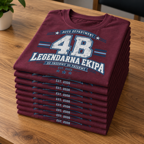 Zestaw 10 Personalizowanych Koszulek Na Dzień Chłopaka dla Klasy - Twoja Klasa Legendarna Ekipa 7