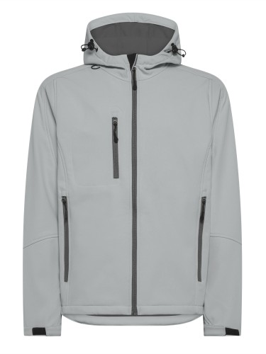 Kurtka Softshell Męska z Kapturem 340 g/m² z Nadrukiem Logo Firmy DTF 4