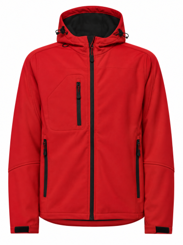 Kurtka Softshell Męska z Kapturem 340 g/m² z Nadrukiem Logo Firmy DTF 7