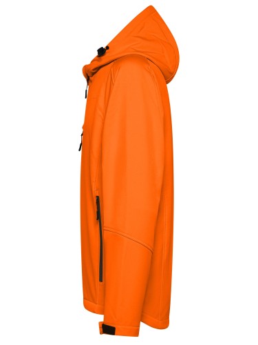 Kurtka Softshell Męska z Kapturem 340 g/m² z Nadrukiem Logo Firmy DTF 12